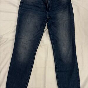 Lucky Brand Blue Skinny Jeans with Modern Distressing